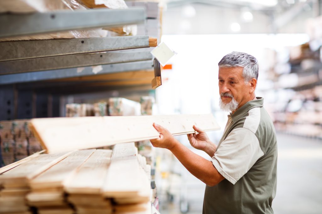 Man in warehouse