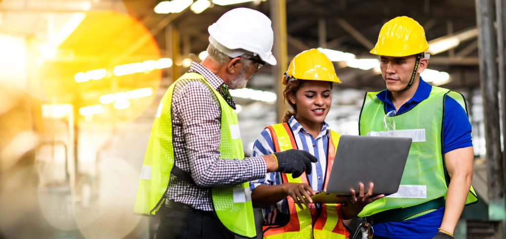 Employees in a factory